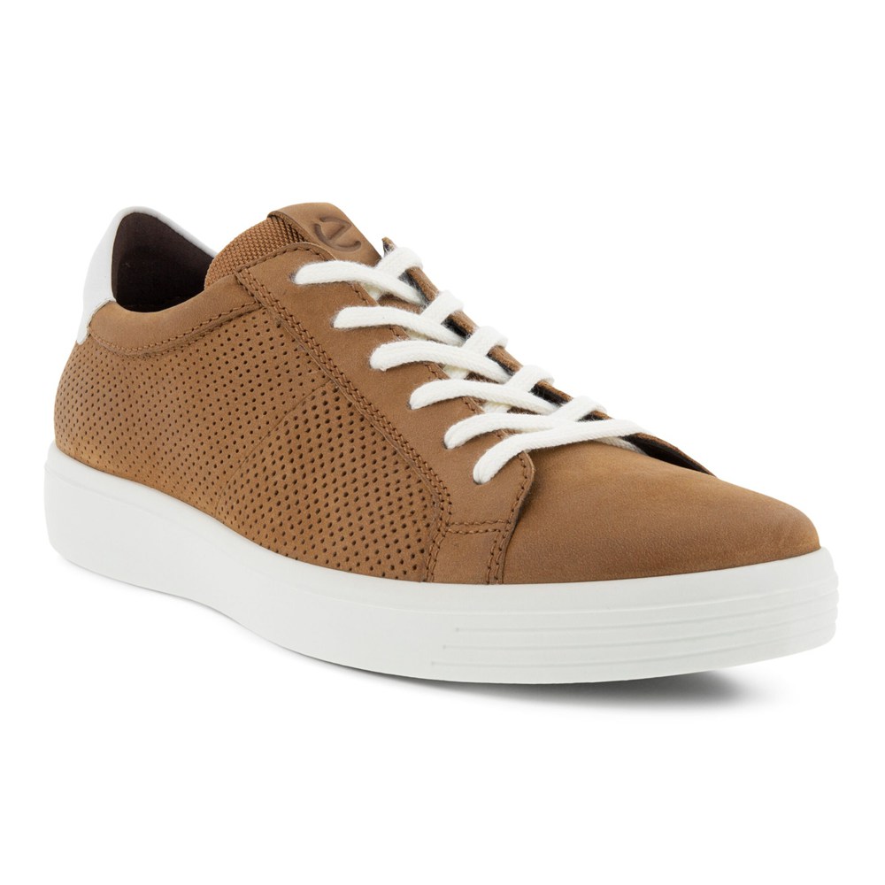 Tenis Hombre - ECCO Soft Classic Laced - Marrom/Blancos - FDC263057